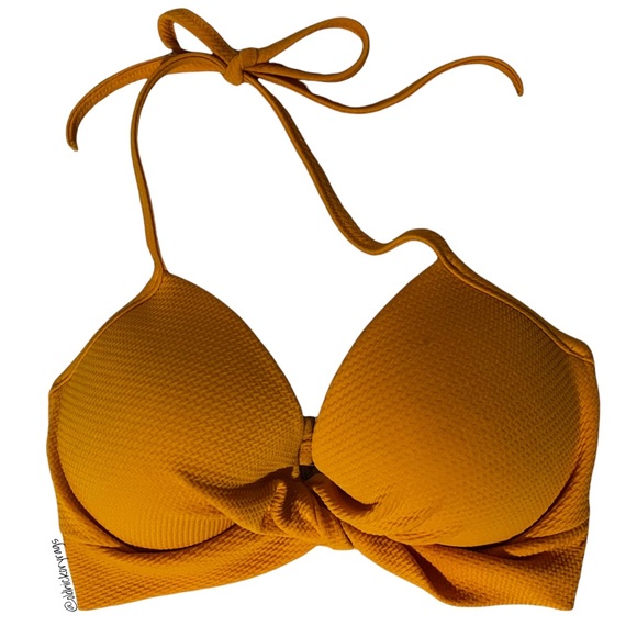 Shade & Shore Yellow Bikini Top Size 34DD - Picture 1 of 4